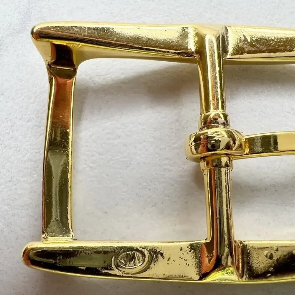 Vintage Gold Tone Simple Basic Belt Buckle for up to 1 Inch Belt